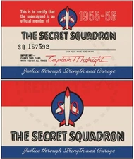 CAPTAIN MIDNIGHT THE SECRET SQUADRON MEMBERSHIP CARD - VINTAGE REPRINT