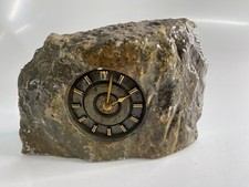 Tischuhr Kaminuhr Mineralstein Selva Handarbeit ca. 25 cm