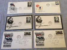 First day of issue Stamps Harry S. Truman, Missouri 1821-1971, US Mail, Lot Of 6