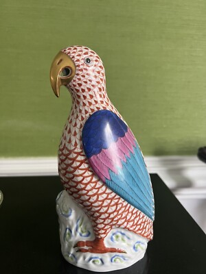 Herend Large Porcelain Parrot