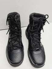 NIB sz 7.5 INTERCEPTOR MENS TACTICAL STEEL TOE WORK BOOTS BLACK LEATHER 