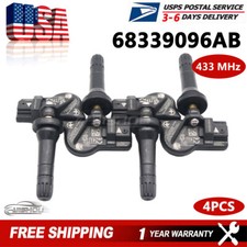 SET of 4 68339096AB TPMS Sensors for 2021-2022 Jeep Tire Pressure Sensor 433MHz