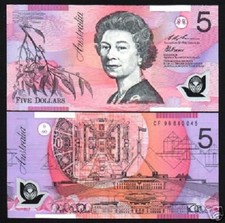 AUSTRALIA 5 DOLLARS P-51A 1996 x 1 Pcs POLYMER QUEEN PARLIAMENT UNC MONEY NOTE