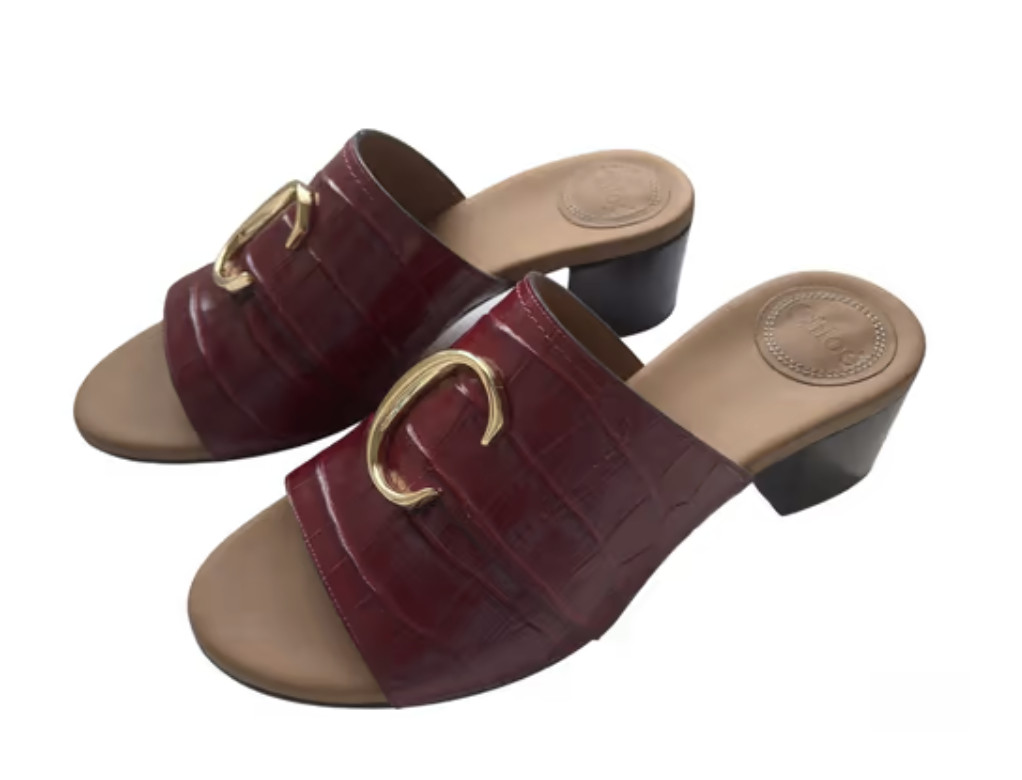 Chloe C Croc Mules - Gem display picture 2