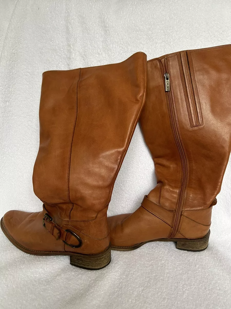 Tan wide top fit boots