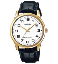 CASIO MTP-V001GL-7BUDF OROLOGIO UOMO PELLE NERO 38mm DORATO SOTTOCOSTO
