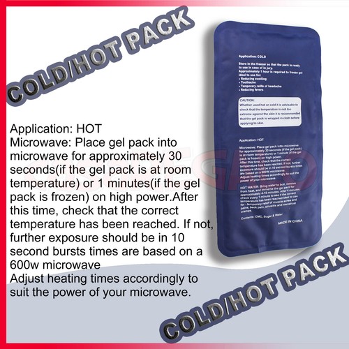 Hot and Cold Pack Reusable Microwaveable Heat Ice Gel Pack First Aid Pain Relief - Picture 2 of 3