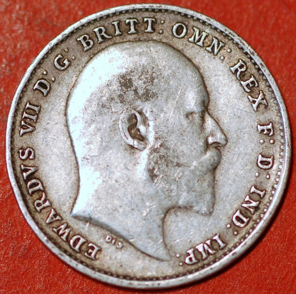 1909 Great Britain 3 Pence KM# 797.2 - Image 2 of 2