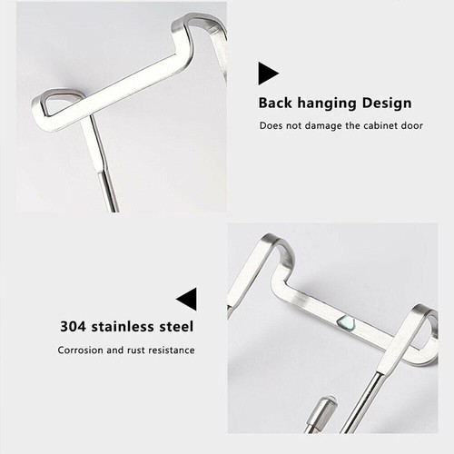 Over The Door Hanging Hooks Chrome Home Closet Coat Clothes Storage Hanger Hook´ - Picture 6 of 11