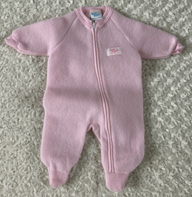 VTG 90s OshKosh Baby B Gosh Blanket Sleeper Pajama Footed One Piece Pink 6 M NEW