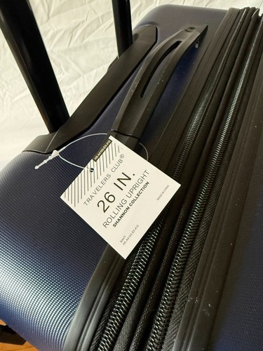 New TRAVELERS CLUB Shannon Hardside Luggage Blue 26" Medium Check In Expandable - Picture 5 of 8