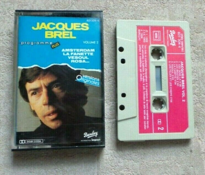 AUDIOKASSETTE MUSIK K7 TAPE / JACQUES BREL - PROGRAMM PLUS VOLUME 2 - 1985