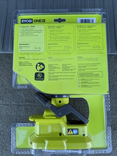 RYOBI 18V Portable Fan with Clip ryobi 