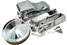 SBF Ford Chrome Engine Dress Up Kit 260 289 302 Mustang Small Block Valve cover