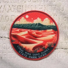 Coral Pink Sand Dunes State Park Patch Iron-on Applique Nature Badge Utah Travel