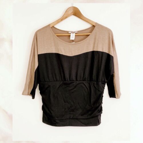 Colorblock Dolman Top • Camisa vintage urvana dolman slv negra bronceada Jrs XL NUEVA CON ETIQUETAS OBO - Imagen 3 de 10