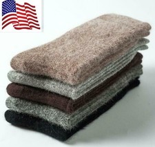 5 Pairs 100 Mongolia Pure Cashmere Wool Thick Mens Socks Warm Christmas Gift UK