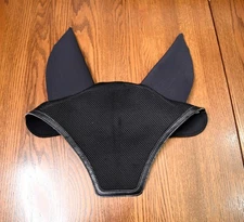 Equifit, SilentFit  ear bonnet fly veil, black, oversize