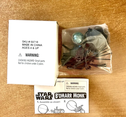 1997 Star Wars B'OMARR MONK Internet Mail Away Action Figure- New Mailer Box