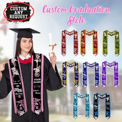 Custom RN Nursing Graduation Stole 2026 Personalized Nurse Grad Sash