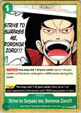 STRIVE TO SURPASS ME, RORONOA ZORO!!! OP14-036 C ONE PIECE NM OP14../