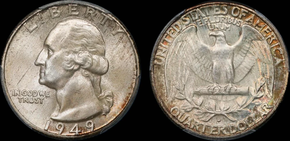 1949 D Washington Quarter PCGS MS67 CAC - Image 3 of 3