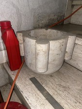 ANTICO MORTAIO PIETRA MARMO FARMACIA CUCINA PESTELLO OGGETTO ARTE VINTAGE UNICO