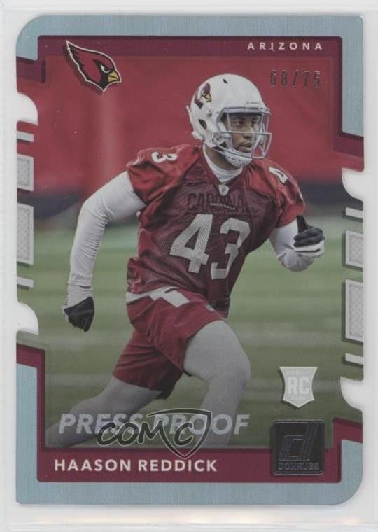 2017 Donruss Press Proof Silver Die-Cut 68/75 Haason Reddick #396 Rookie RC 0c6