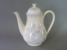Burleigh Asiatic Pheasants Coffee Pot - Blue White Transfer