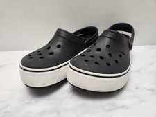 Crocs Platform Clogs Black White Juniors 4 Women  s 6 Iconic Comfort A2