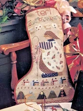 Shepherd's Bush TERI'S STOCKING Christmas Cross Stitch Chart w/charm pack