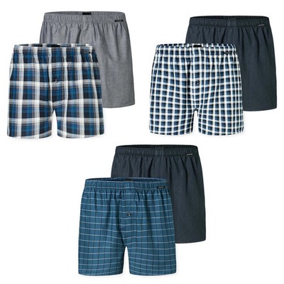 SCHIESSER Herren Web-Boxershorts, 2er Pack - Webware, Unterhose, Baumwolle