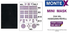 Montex 1/48 AICHI D3A "VAL" CANOPY & WHEELS PAINT MASK Hasegawa & Revell