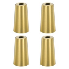 4 Pack Furniture Leg Cover Round Metal Leg Cover Caps 2.1" Gold