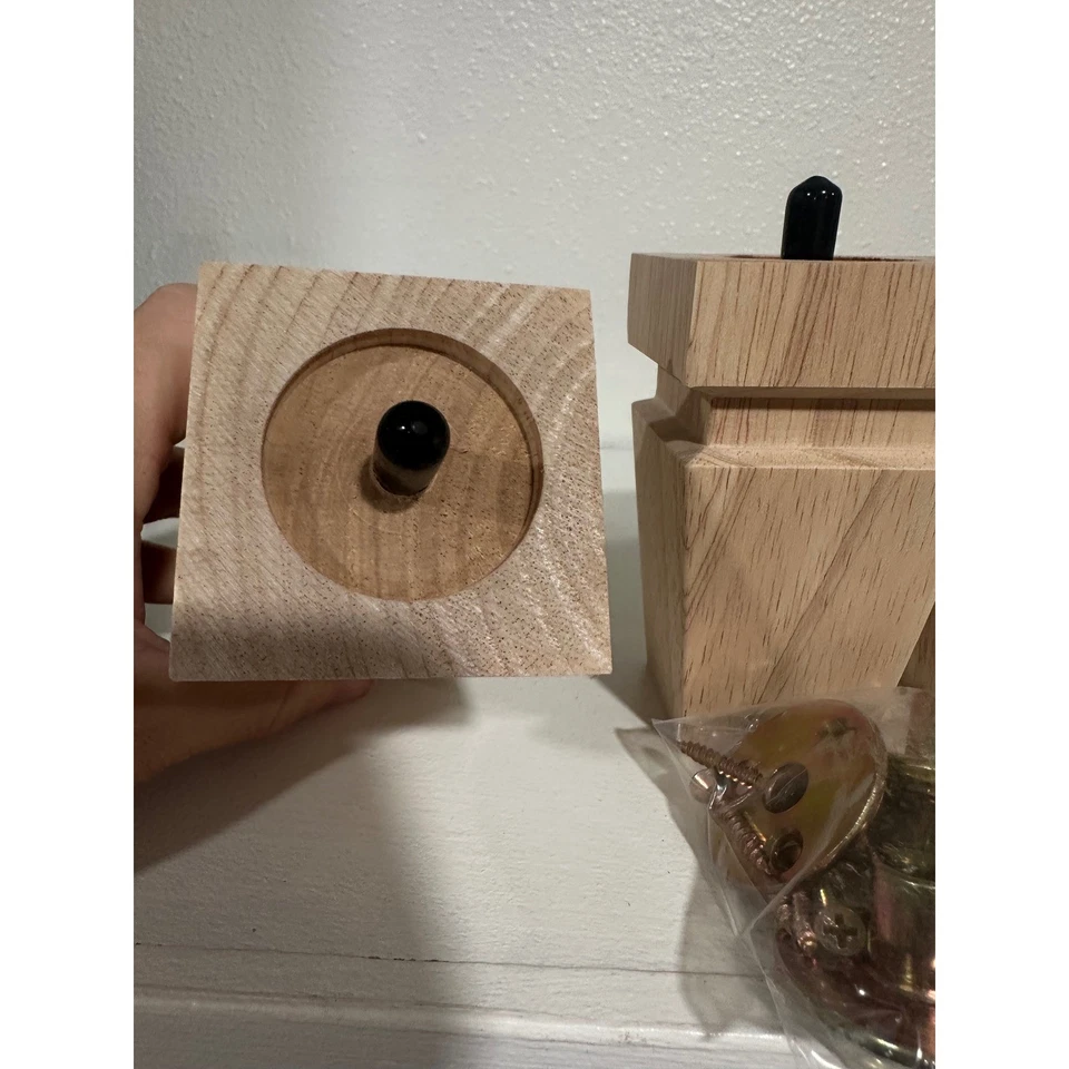 4 patas de madera para muebles con herrajes de montaje para sofá sofá sofá armario Foto 2 de 3