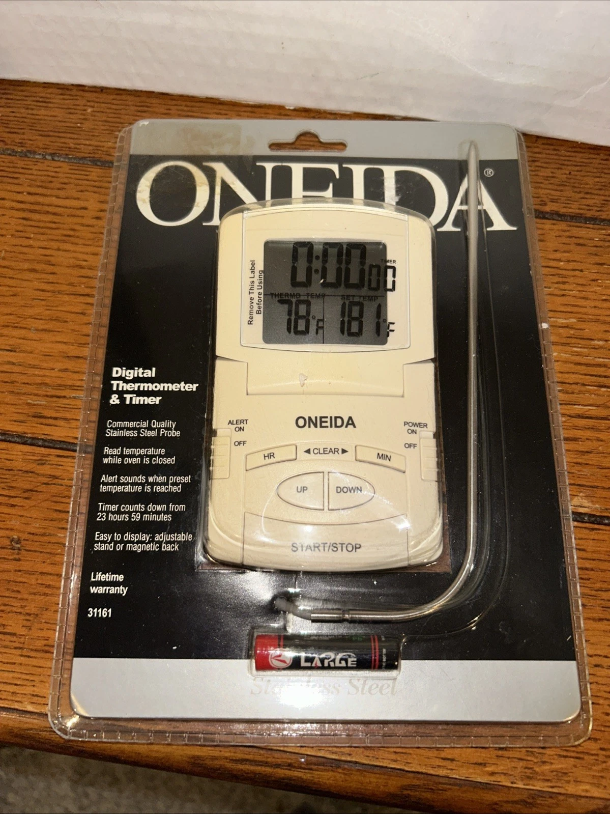 ONEIDA White Digital Probe Thermometer & Timer 31161 White New Lifetime warranty
Opens in a new wind