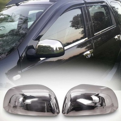Edelstahl Spiegelkappen Set passend für Dacia Duster Bj 2010-2011 Abdeckung Auto