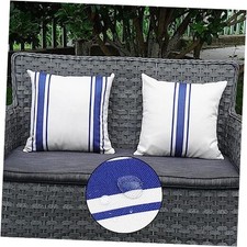 Outdoor Pillow Covers Waterproof 18x18 Set of 18" x 18" Pack of 2 Navy Blue