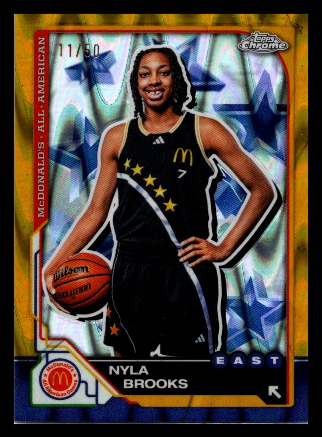 Nyla Brooks Gold /50 2025 Topps Chrome McDonald's All American #26