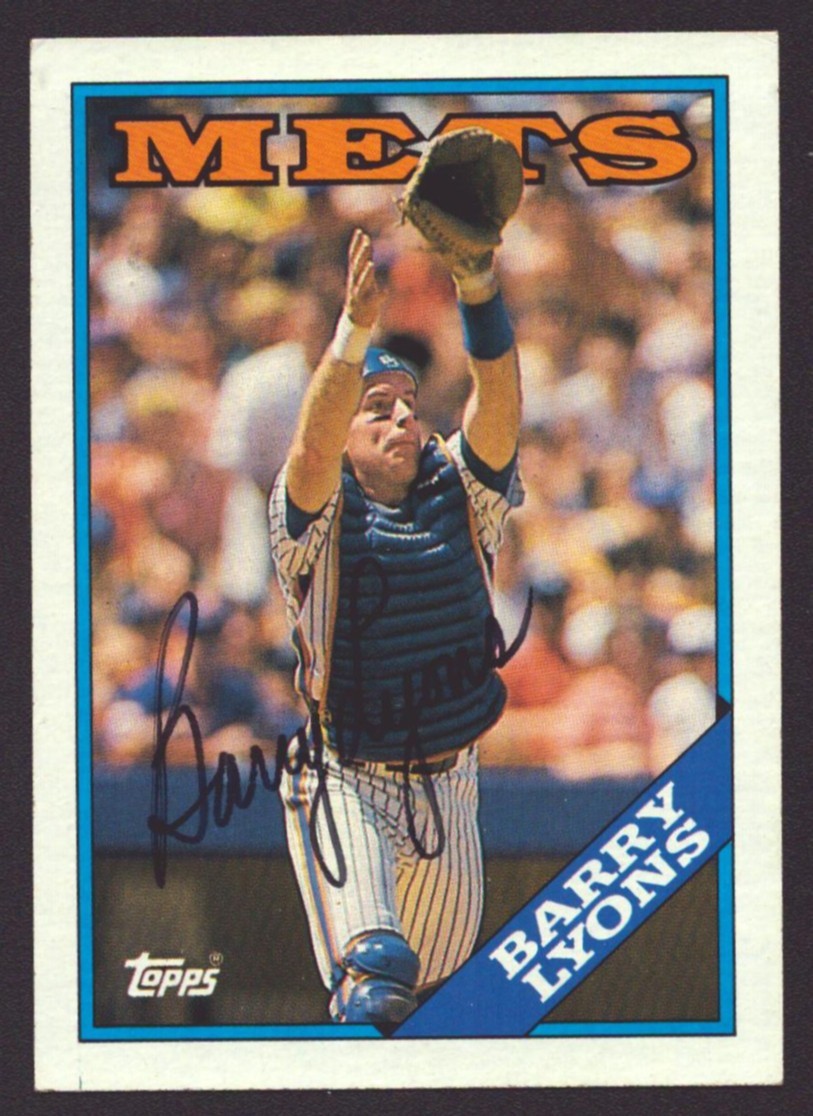 BARRY LYONS 1988 Topps #633 AUTOGRAPH Signed METS AUTO Dodgers Angels White Sox