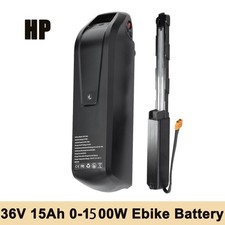 36V 15Ah Electric Bike Lithium Battery Ebike Battery w/Charger Lockable 1500W