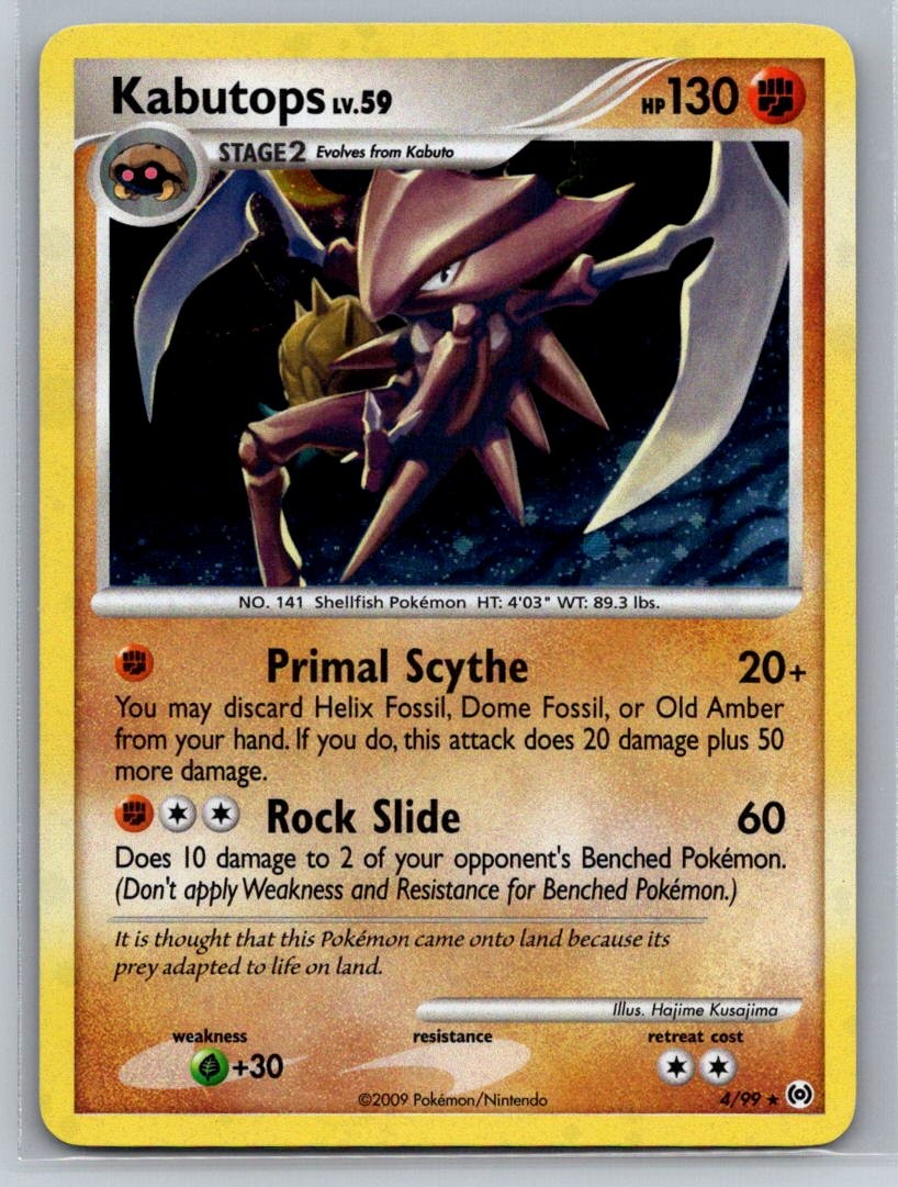 Kabutops 4/99 NM Holo Arceus Pokemon