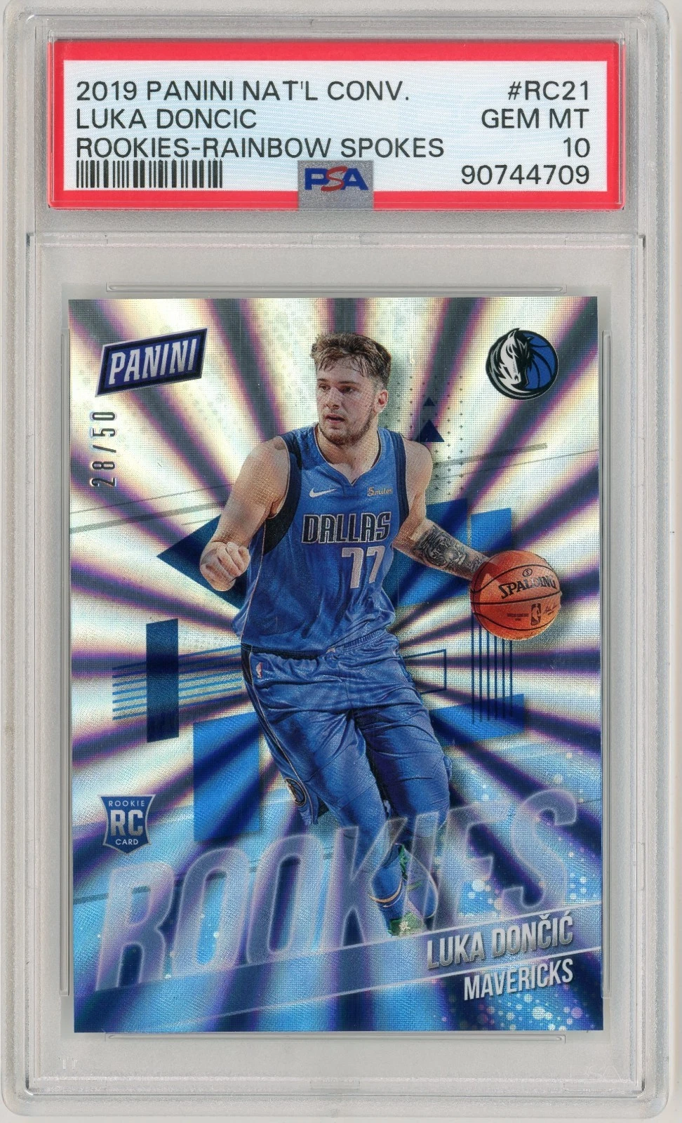 2019 Panini National Convention Rookies Luka Doncic RC /50 Spokes RC21 PSA 10