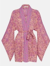 Spell  The Gypsy Folk Song Robe Jacket Floral Organic Kimono Fairy Boho S/M