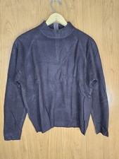 Vintage 60s 70s Mod Mock Neck Half Zip Sweater Womens M Raglan Dorette Small/Med