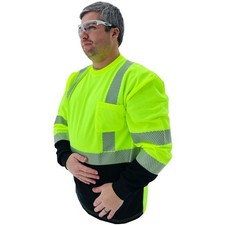 Forester Hi-Vis Black Bottom Class 3 Reflective Safety Long Sleeve Shirt