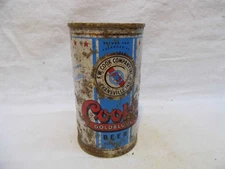 COOK'S GOLDBLUME FLAT TOP BEER CAN~COOKS BRG.,EVANSVILLE,IND