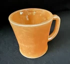 Vintage Anchor Hocking Fire King USA Peach Luster Coffee Mug Cup D Handle
