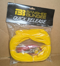 Banshee Bungee Quick Release Kit 30ft Lead Line Wakeboard Skate Snow Tow Yellow