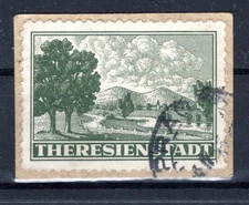 Bohemia Kz Theresienstadt Z1 On Paketkartenausschnitt Postmarked (DA3537